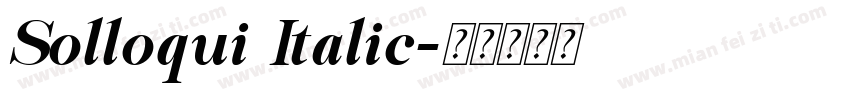 Solloqui Italic字体转换